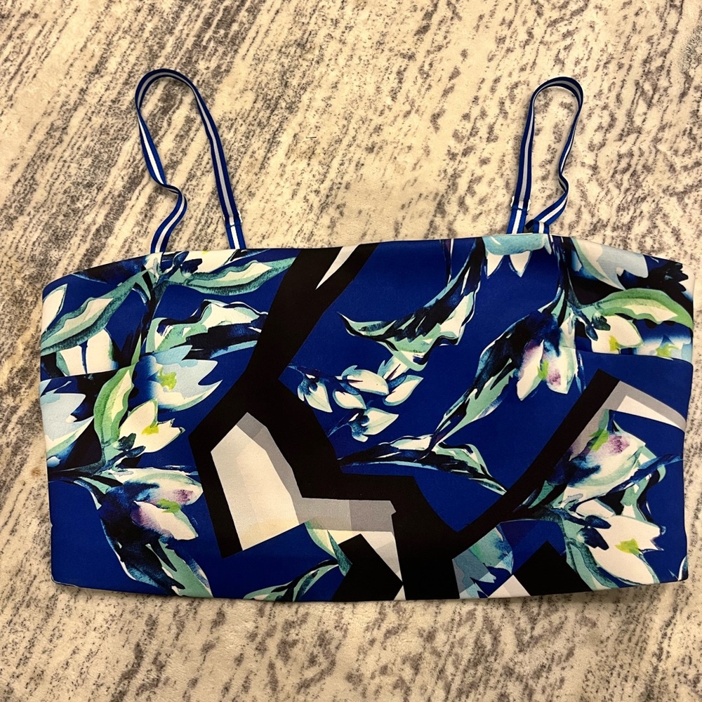 Clover Canyon Blue and White Patterned Top